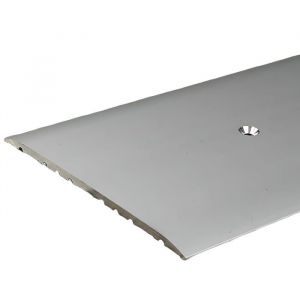 PROVISTON Barre de seuil Profil&eacute; de transition Alu 80 x 1000 mm Argent &agrave; visser c&ocirc;t&eacute; lat&eacute;ral