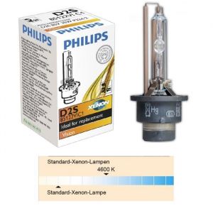 1 AMPOULE XENON PHILIPS VISION D2S 35W 85122 - COULEUR 4600K