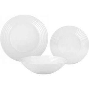 Service de table LUMINARC Harena blanc 18 pcs pour 6 personnes