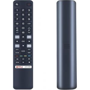 RC802N RC802N YUI1 T&eacute;l&eacute;commande de Rechange pour TV TCL 4K UHD QLED 32ES560 32ES580 40ES560 43EP640 43EP660 50DP660 50EP640 50EP660
