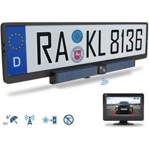 Caméra de recul sans fil pour véhicule solaire moniteur de voiture caméra HD caméra de recul 4.3 pouces 12V-32V