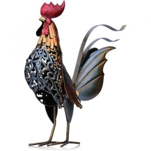 Coq Sculpture en M&eacute;tal Sculpt&eacute; Maison Oeuvre d&rsquo;Articles d&rsquo;Ameublement