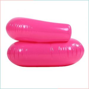 Cocosity canap&eacute; pneumatique Chaise longue gonflable en PVC Transparent canap&eacute; gonflable doux et confortable pour meuble sofa Rose