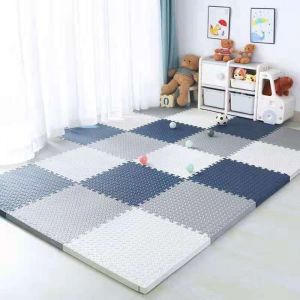 Tapis de jeu pour b&eacute;b&eacute; en mousse souple non toxique  - pour enfants et b&eacute;b&eacute;sDalles embo&icirc;tables en mousse EVA cr&egrave;me-gris-beige 32