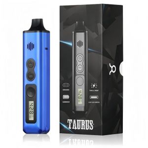 Vaporisateur Taurus pour herbes s&egrave;ches affichage OLED et contr&ocirc;le de la temp&eacute;rature chambre chauffante en c&eacute;ramique (Bleu)