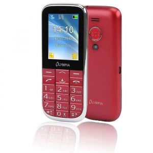 T&eacute;l&eacute;phone portable Olympia Joy II - Double SIM - 61 cm (2.4) - Bluetooth - 600 mAh - Rouge