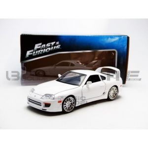 Voiture Miniature de Collection - JADA TOYS 1/24 - TOYOTA Supra - Blanc - Fast and Furious