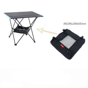 Panier de rangement de table pliante en plein air panier suspendu sac de camping 240mmX240mmX65mm