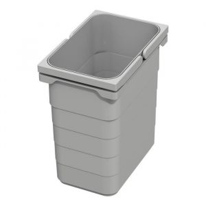 Ninka eins2vier Poubelle Collecteur de déchets 7 L gris aluminium Hauteur: 250 mm 230 x 153 mm