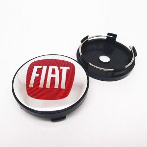 Lot de 4 cache-moyeux de roue 60 mm pour FIAT 500 accessoires de voiture couvercle de moyeu badge emblème autocollants ~6644