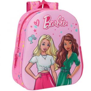 Sac à dos - BARBIE - 3D Maternelle - 33 CM - Rose - Haut de Gamme