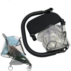 Barre de protection pour poussette bébé et planche dextension de 15 cm et housse de pluie compatible avec les poussettes YOYO