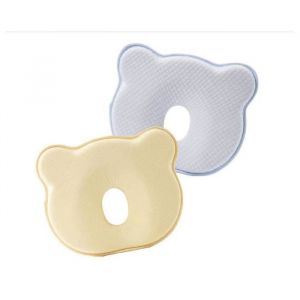 Coussin Bébé Anti Tête Plate - Lot de 2 - Mémoire de Forme - Bleu + Jaune