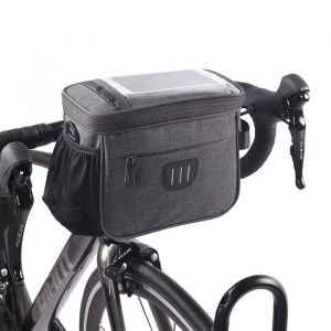Sacoche de guidon de vélo Lruvdox avec adaptateur de guidon pour vélos et vélos électriques panier avant de vélo 5L étanche