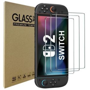 2 Protections décran Bounty©  en verre trempé pour Switch Nintendo 2  anti-rayures.