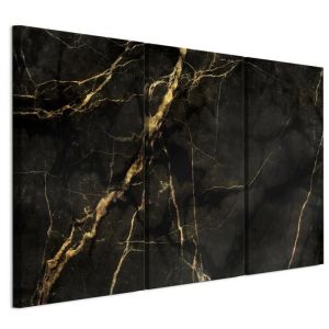 Tableau Decoration Murale - LUMASOUL - 9-2-1-0-2-2-9-3 - Glam Motif - 3 parties - Noir - 120x80 cm