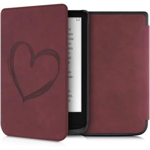 Etui - Vivlio - Touch Lux 5 - Coeur - Support - Sommeil R&eacute;veil Automatique