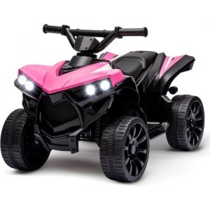 Quad &Eacute;lectrique Enfant Voiture &Eacute;lectrique pour Enfants avec LED Et Musique1.5-3 Km/h Klaxon ATV pour Enfants 3+Rose