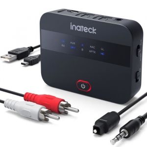 Inateck Bluetooth 5.0 Transmetteur Bluetooth AptX HD / AptX LL, Adaptateur Audio avec Panneau d'Affichage, 20 heures en veille