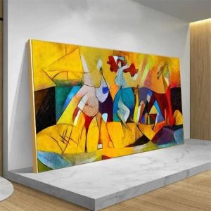 Toile tableau Peinture Moderne Abstrait Picasso réplique Affiches Murale Art Tableaux Salon Decoration Sans Cadre 60x120cm