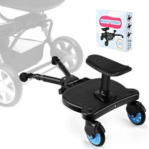Planche de Poussette avec Siège Universel pour Enfants de 2 à 6 ans (25 kg) Compatible Toutes Poussettes Planches à roulettes