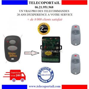 TELECOMMANDE PUSH PULL B WAYNE DALTON E2F TX43-2 E4F KIT RADIO 100 % COMPATIBLE