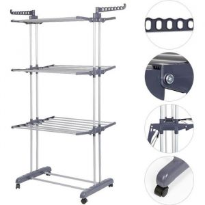 ETENDOIR A LINGER ETANDAGE A LINGE EN INOX 3 ETAGERE