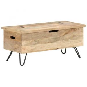Banc de rangement Int&eacute;rieur/ Coffre 90x40x45 cm Bois solide de manguier NEWNEUF5637354