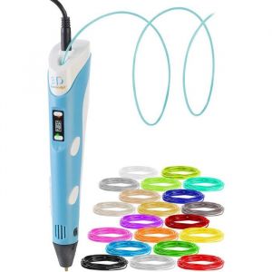 Stylo dimpression 3D USB-avec affichage - Contient un stylo 3D 20 couleurs de d&eacute;part de filament PLA