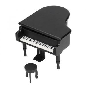 Bote à musique - TBEST - Piano en Bois - Son Clair - Opération Simple - Blanc - Enfant - 14.6x12.6x9cm