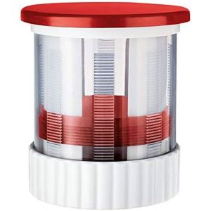 Râpe à fromage - Moulin à beurre - Trancheuse lisse - Couleur rouge - Compatible lave-vaisselle