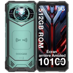 DOOGEE S200X Smartphone robuste 5G DDR5 Caméra AI 100MP 672FHD+ 120Hz 32+512Go Batterie 10100mAh/33W Android 14 NFC/WiFi6 - Vert