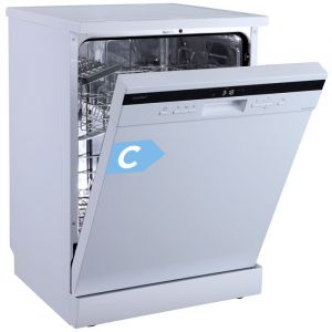 COMFEE Lave-Vaisselle Pose Libre 14 couverts 8 Programmes de Lavage 44 dB(A) Départ Différé Demi-Charge Blanc [Energy Class C]