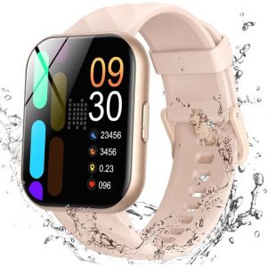 Montre Connectée Femme Avec 5Atm Étanche Montre Sport Pour Natation 18 Hd Smartwatch Avec 100+ Sportifs Sommeil Fréquence