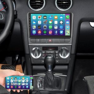 Autoradio 2 Din Carplay - ESSGOO - Audi A3 8P/S3/RS3/Sportback - &Eacute;cran Tactile 9 Pouces - Bluetooth - GPS