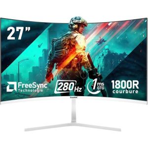 Écran Pc 27 Pouces Incurvé 280Hz Gaming Computer Moniteur1800R1Msfhd 1080P178 ° Grand AngleUltra-Mince LunetteHdmi、Displaypor