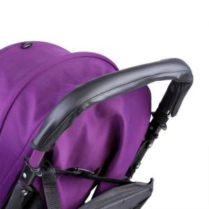 YUH® moufles poussette - couverture de barre de poussette Housse de protection pour accoudoir de guidon en cuir PU noir 112314