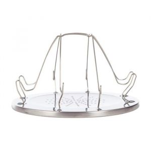 1 ensemble plateau 4 tranches poreux pliable Portable pratique simple argent ustensiles de cuisine grille-pain support à pain pour