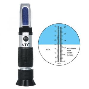 Réfractomètre de concentration de sucre de vin Compteur dalcool portatif Raisin Brix ATC Réfractomètre Densimètre Boissons optiqu