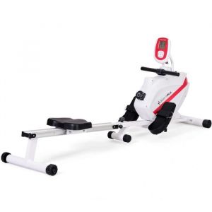 Rameur Pliable - SportPlus -SP-MR-008 Système de freinage magnétique 8 niveaux de résistance Silencieux blanc