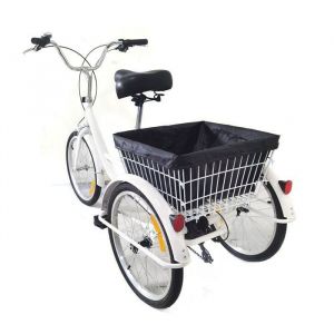 20 8 vitesses Tricycle Tricycle Cruise Adulte vélo à 3 roues avec grand panier