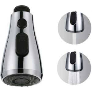 Douchette de robinet avec bouton stop - Evier cuisine - Tête pour mitigeur WC - Salle de bain universelle