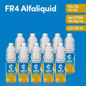 E-LIQUIDE FR4 ALFALIQUID 6mg  nicotine - PG/VG 70/30 PACK 10