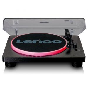 Lenco LS-50LEDBK - Platine vinyle avec haut-parleurs int&eacute;gr&eacute;s et &eacute;clairage LED
