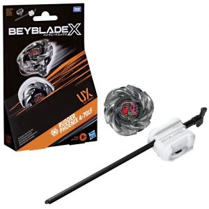 Beyblade X Starter Pack Rudder Phoenix 4-70LF UX toupie Takara Tomy de type attaque avec lanceur toupies de comp&eacute;tition d&egrave;s 8&nbsp;ans
