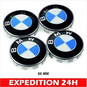 4 x 68mm Bleu BMW logo enjoliveur Centre De Roue Jante Cache Moyeu
