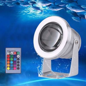 Projecteur Submersible à LED Éclairage Sous-marin IP67 Étanche RGB 10W Projecteur LED avec Piscine à Fontaine