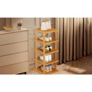 BIPLUT &Eacute;tag&egrave;re &agrave; Chaussures &agrave; 5 Niveaux Capacit&eacute; 5 Paires de Chaussures pour Salon Entr&eacute;e Couloir Vestiaire 23*25*77cm