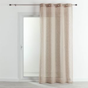 Voilage tamisant &agrave; &oelig;illets Lin 160x240 cm