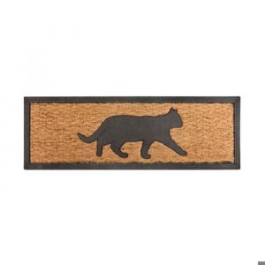 Tapis paillasson en coco 75 x 25 cm Chat